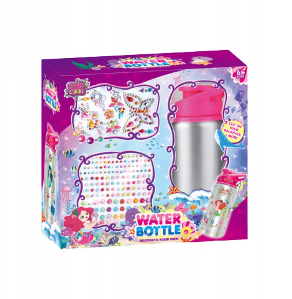 Pronice Creative Set Bottle Vandens butelis skirtas XL Mermaid lipdukų dekoravimui