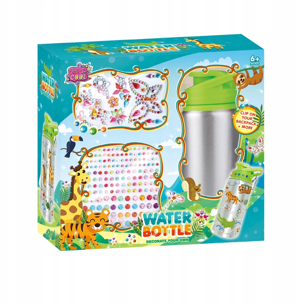 Pronice Creative Set Bottle Vandens butelis, skirtas dekoruoti dinozaurų lipdukus