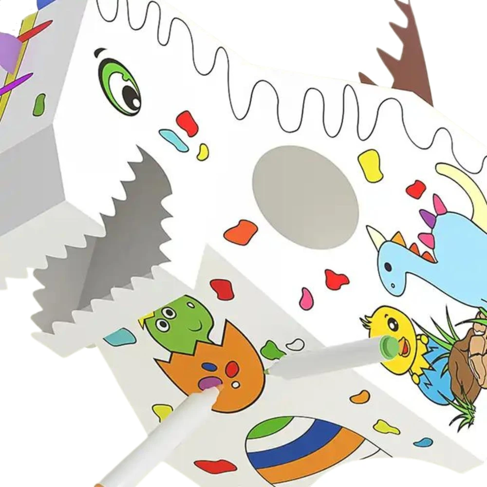 Pronice Didelis meninis dinozauro rinkinys, skirtas dažyti ir montuoti iš kartono