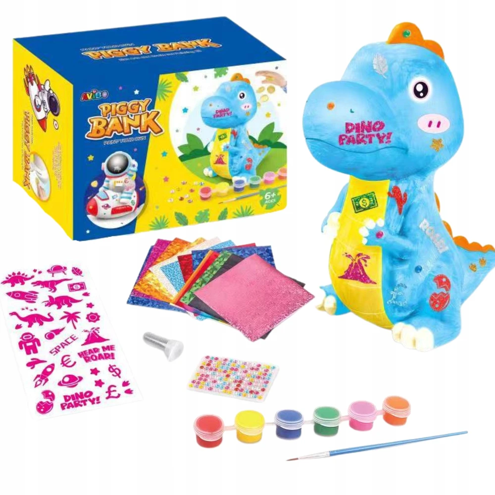 Pronice Dinozaurų taupyklė PAINING DIY meno rinkinys berniukui