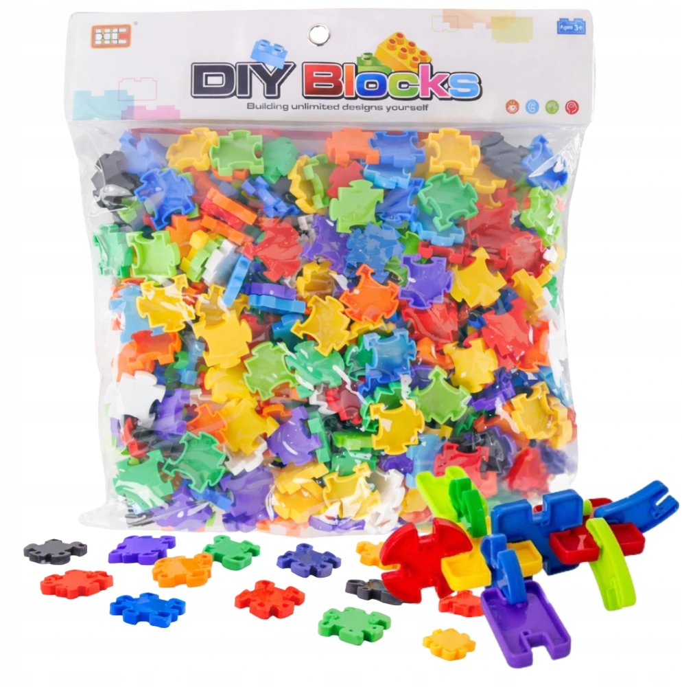 Pronice KŪRYBINGI 3D KONSTRUKCINIAI KLUOKLIAI VAIKAMS LITTLE GENIUS DIY SET 300 EL