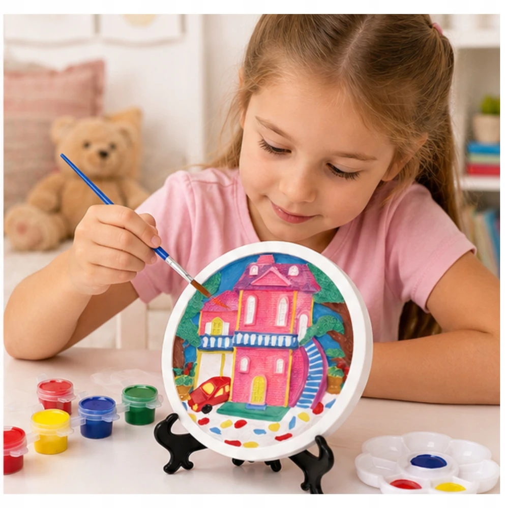 Pronice KŪRYBINIS MENINIS RINKINYS PAINT HOUSE DAŽAI GIPSAS MAŽAS 3D DAILINKAS