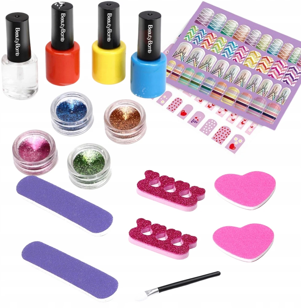 Pronice NAIGŲ LAIKYMO RINKINYS, PATARIMAI GLITTER LIPDUKAI