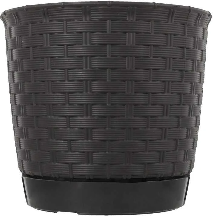 Prosperplast Dekoratyvinis gėlių vazonas Ratolla Round D25cm/H21.9cm tamsiai rudas