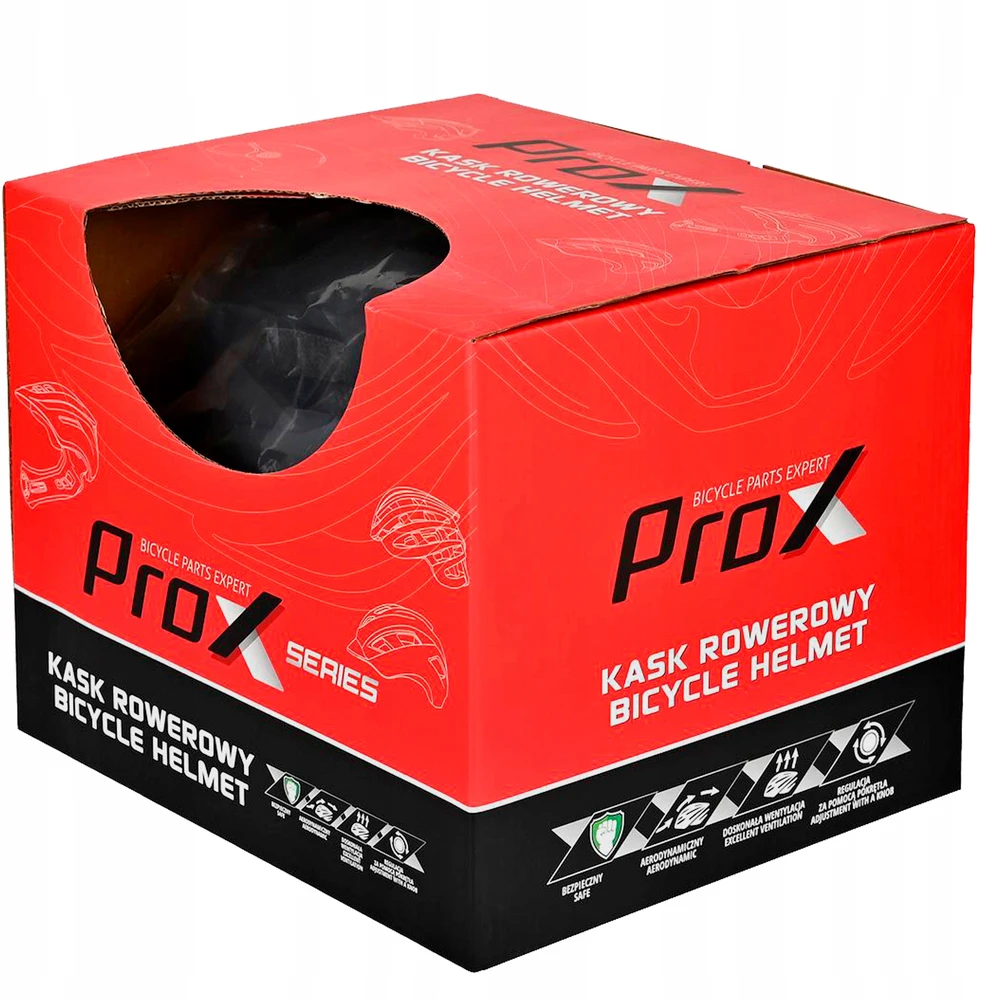 PROX CAGE II PILNAS DVIRAČIO ŠALMAS SU NEMOKAMA APSAUGA, Juodas 55-58 cm