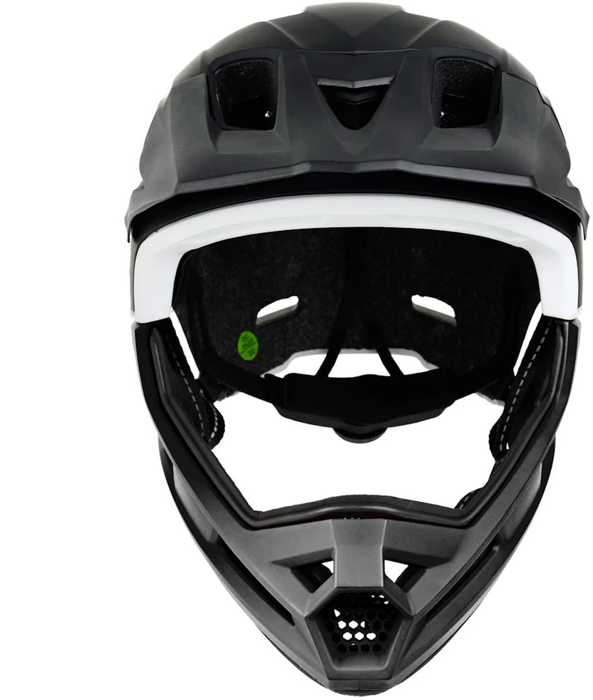 PROX CAGE II PILNAS DVIRAČIO ŠALMAS SU NEMOKAMA APSAUGA, Juodas 55-58 cm