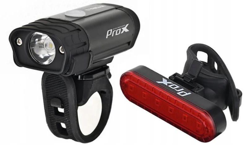 PROX HYDRA VEGA dviračio šviesų komplektas, 400 lm, CREE LED, USB įkrovimas, IPX4 atsparumas vandeniui