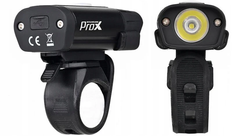 PROX HYDRA VEGA dviračio šviesų komplektas, 400 lm, CREE LED, USB įkrovimas, IPX4 atsparumas vandeniui