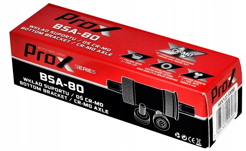 PROX pažangus BSA keturkampis guolis 68/122,5MM dviračiams