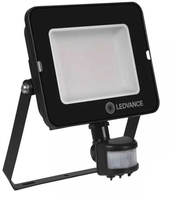 Ledvance 50W LED prožektorius su judesio davikliu, 4000K, IP65, juodas