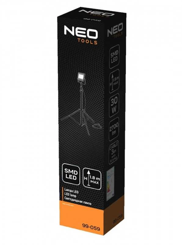 Prožektorius NEO 30W SMD LED 2700lm Su 1,8 m trikoju