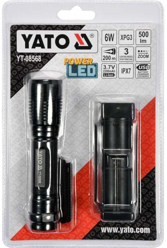 Yato Toya Sa Poland Žibintuvėlis XP-G3 CREE 6W Akumuliatorinis (YT-08568)