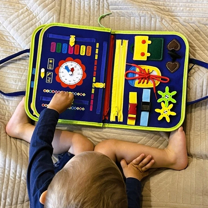 Przydasiepl Montessori edukacinė jutiminė manipuliavimo lenta vaikams, didelė XXL