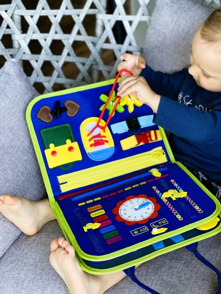 Przydasiepl Montessori edukacinė jutiminė manipuliavimo lenta vaikams, didelė XXL