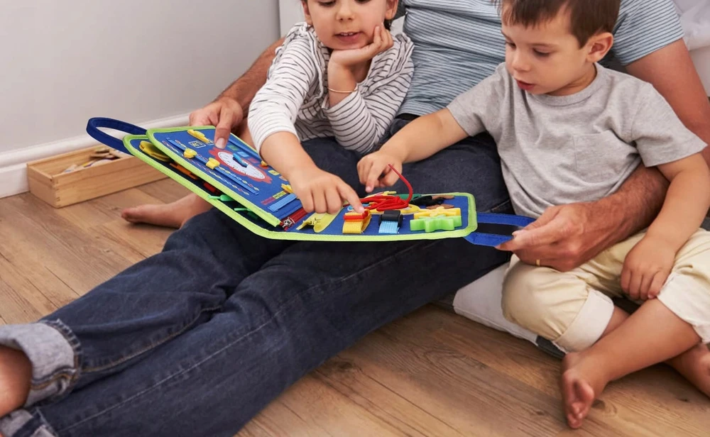 Przydasiepl Montessori edukacinė jutiminė manipuliavimo lenta vaikams, didelė XXL