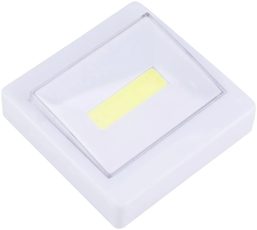Przydasiepl NAKTINĖ LEMPA COB LED JUNGIKLIS VEIKIA 3W BATERIJA + MAGNETINĖ LEMPA SPINTELEI