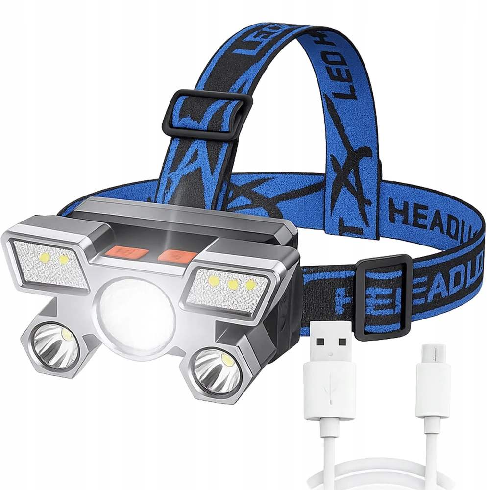 Przydasiepl PRIEKINIS LEMPAS 5 x LED PRIEKINIS LEMPAS GALINGAS XPE USB BATERIJA