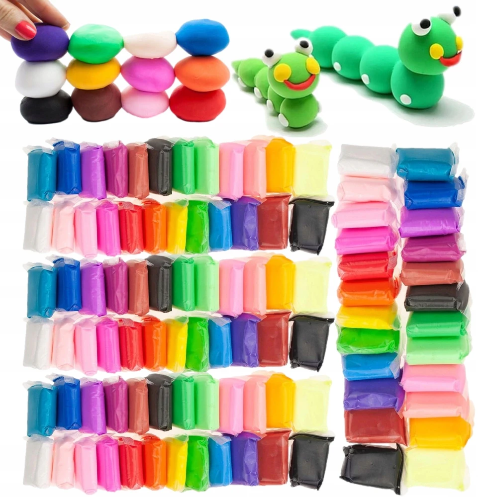 Przydasie.pl PUUTŲ Plastilinas POLIMERINIS MOLIS MODELIAVIMAS 96 VNT XL