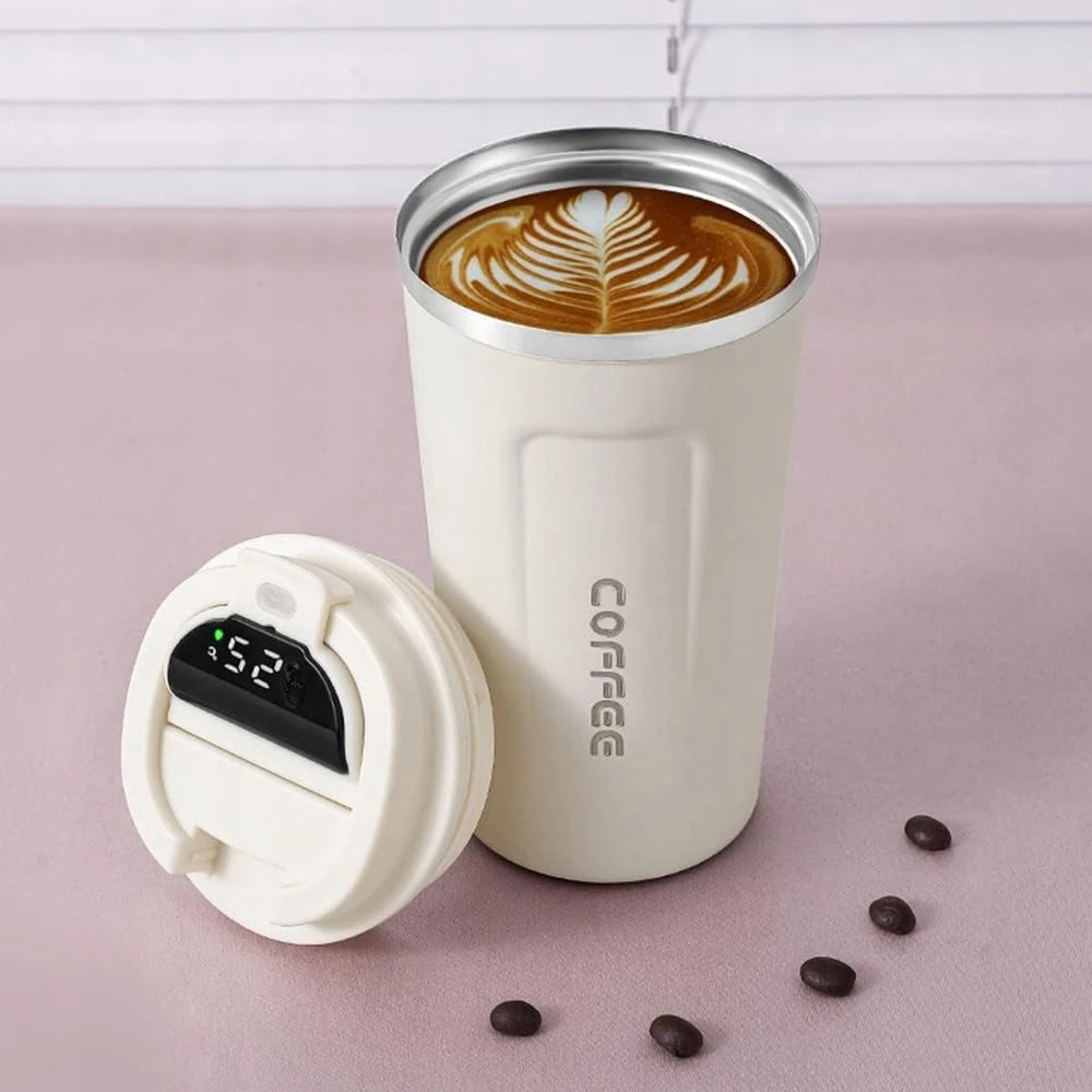 Przydasiepl TERMINIS PUODULIS KAVAI IR ARBATAI THERMOS 500ml EKRANAS LCD EKRANAS SMART