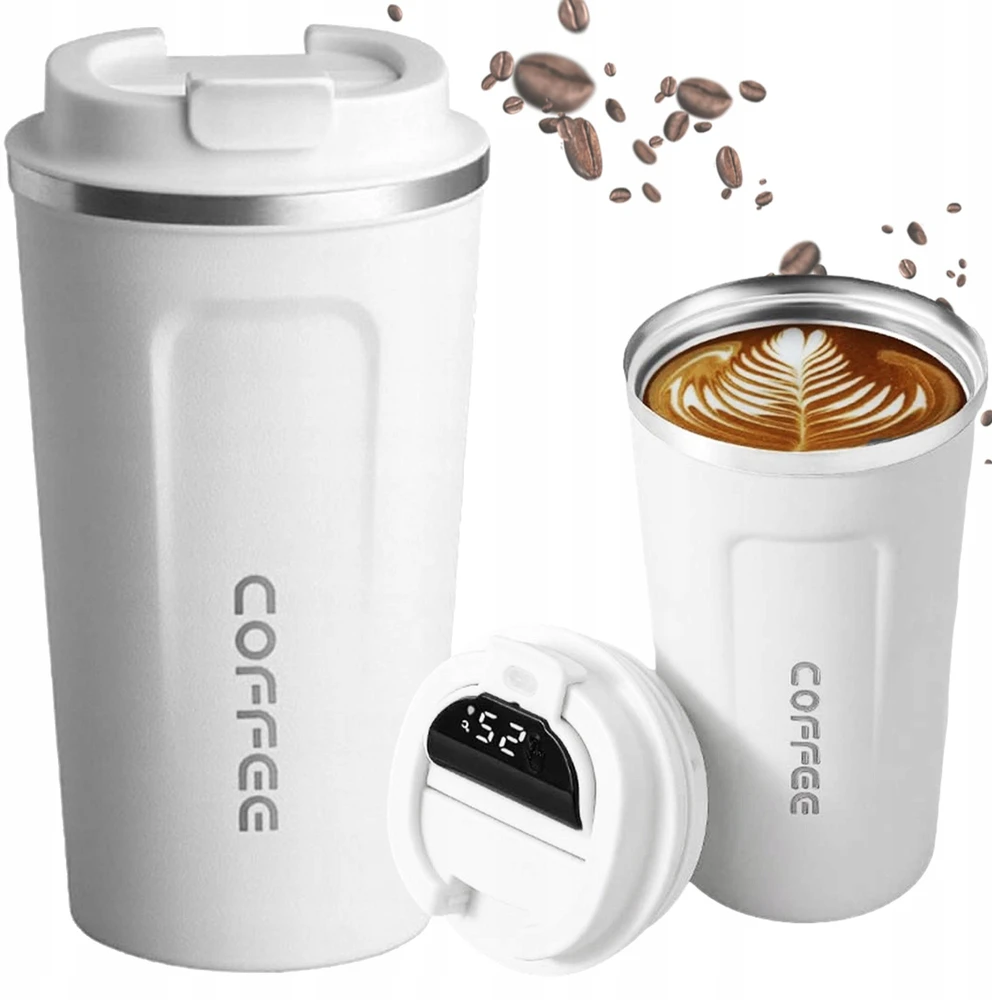 Przydasiepl TERMINIS PUODULIS KAVAI IR ARBATAI THERMOS 500ml EKRANAS LCD EKRANAS SMART