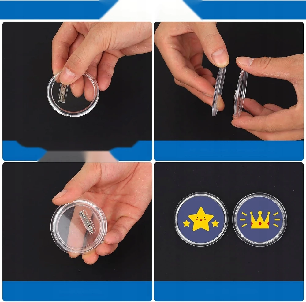 PRZYPINKI 30 SZTUK 58 MM DO SAMODZIELNEGO WYKONANIA PINS FOTO UBRANIA