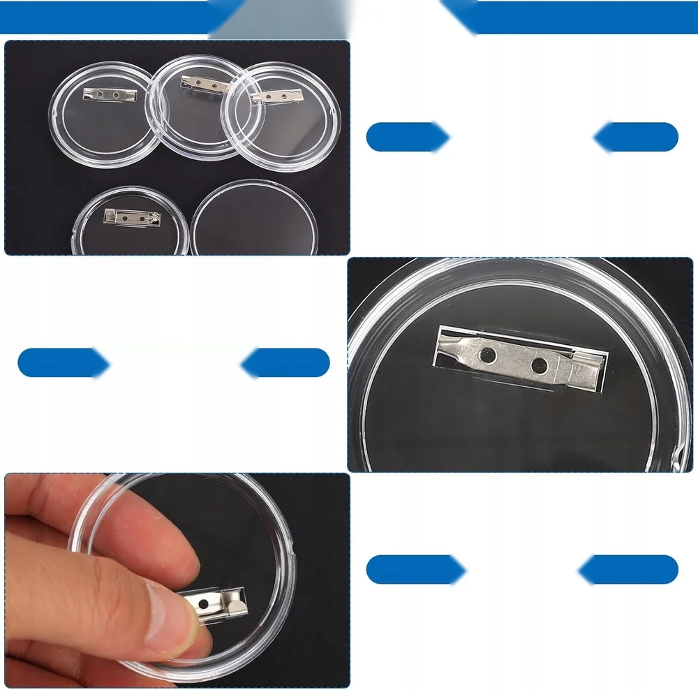 PRZYPINKI 30 SZTUK 58 MM DO SAMODZIELNEGO WYKONANIA PINS FOTO UBRANIA