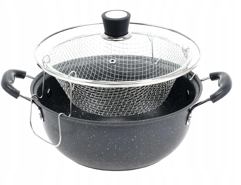P&S PUODAS 4 lit. Plieninis su dangteliu GRUPĖTI KEPTI 26 cm. GRUPINTUVĖS sietelis