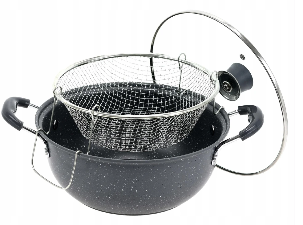 P&S PUODAS 4 lit. Plieninis su dangteliu GRUPĖTI KEPTI 26 cm. GRUPINTUVĖS sietelis