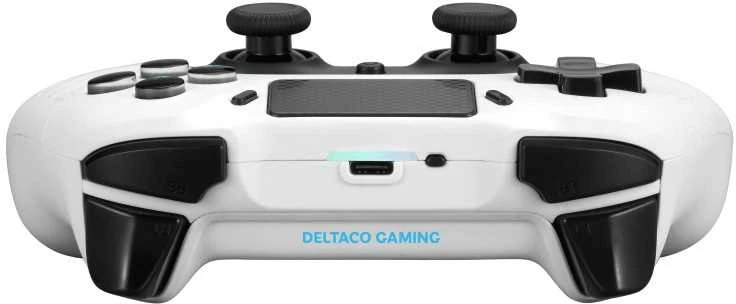 PS4/PC/Android/iOS valdiklis DELTACO GAMING Bluetooth, 2 programuojami makrokomandos mygtukai, baltas / GAM-139-W