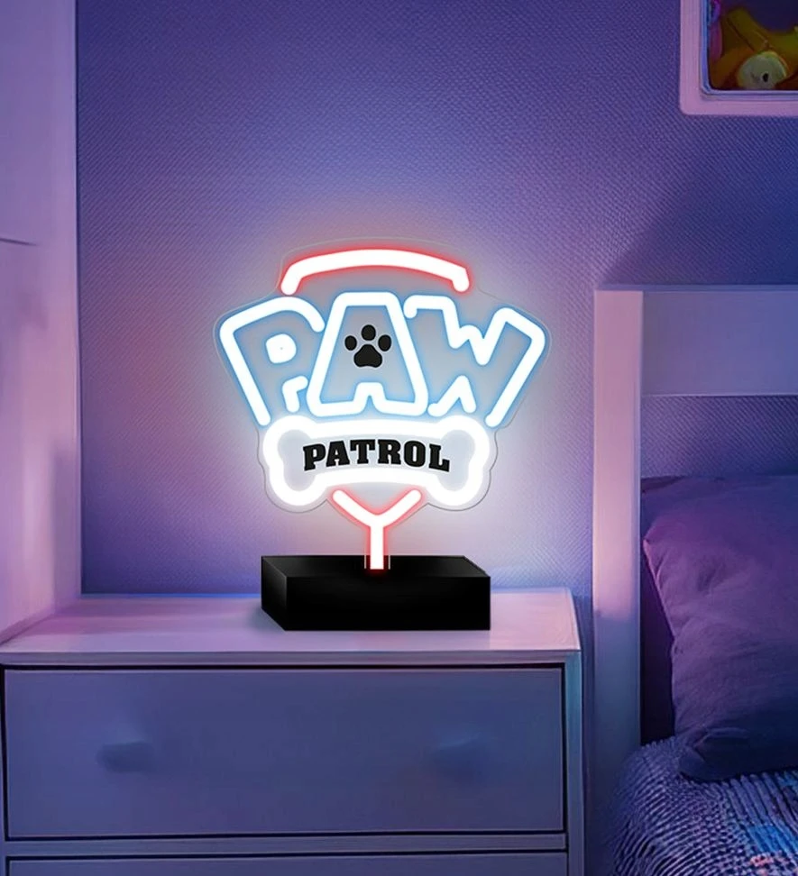 Psi Patrol Neoninė LED lemputė su stovu Paw Patrol – logotipas OW-120146