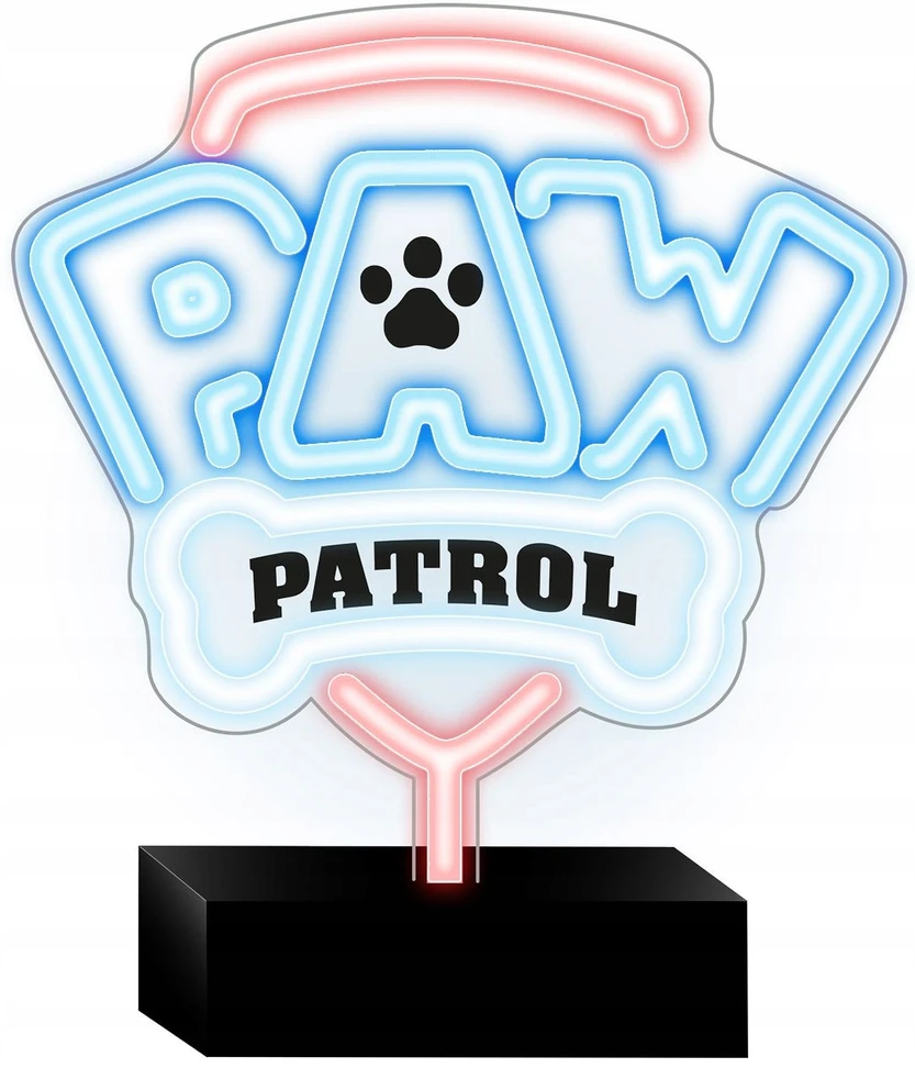 Psi Patrol Neoninė LED lemputė su stovu Paw Patrol – logotipas OW-120146
