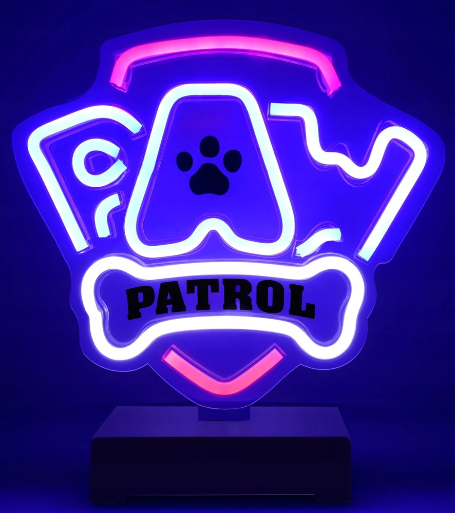 Psi Patrol Neoninė LED lemputė su stovu Paw Patrol – logotipas OW-120146
