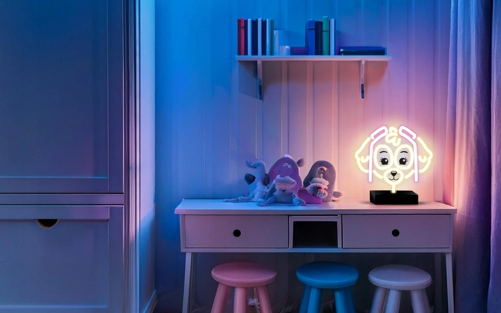 Psi Patrol Neoninė LED lemputė su stovu Paw Patrol – Skye OW-120546