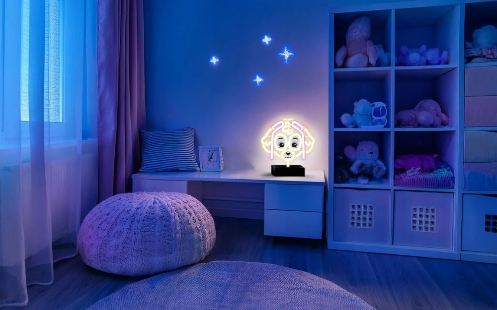 Psi Patrol Neoninė LED lemputė su stovu Paw Patrol – Skye OW-120546