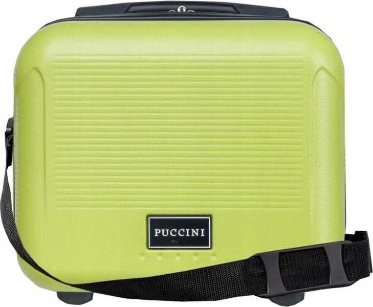 Puccini Corfu kelioninis kosmetikos dėklas, Abs, 15l, limetės spalvos