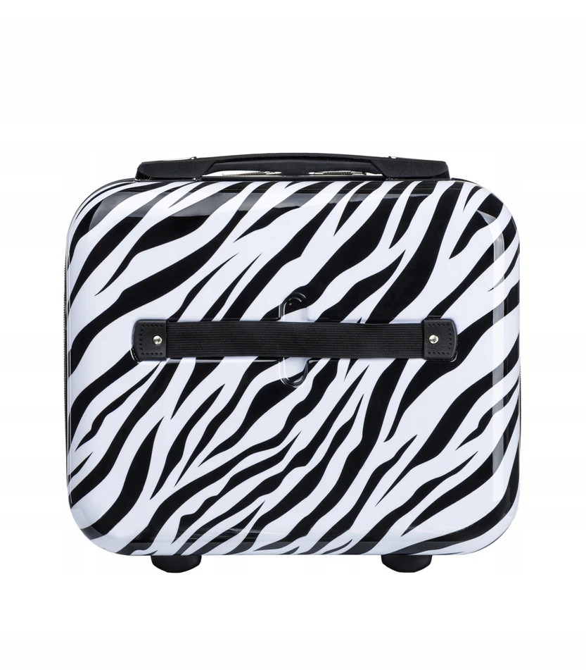 PUCCINI kelioninio lagamino rinkinys 2in1 vidutinis + ABS Zebra dėklas