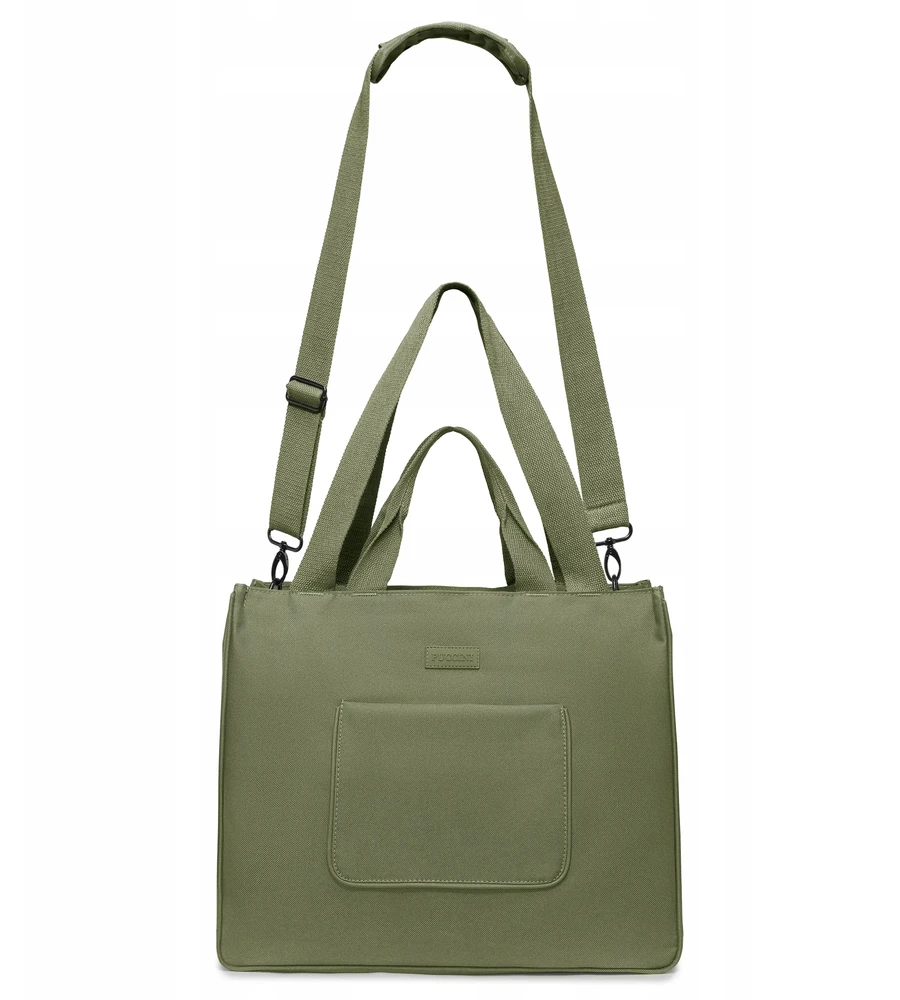 Puccini medžiaginė "shopper" rankinė su kišenėmis, žalia Td250-5