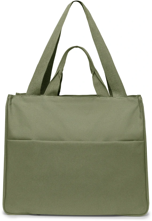 Puccini medžiaginė "shopper" rankinė su kišenėmis, žalia Td250-5