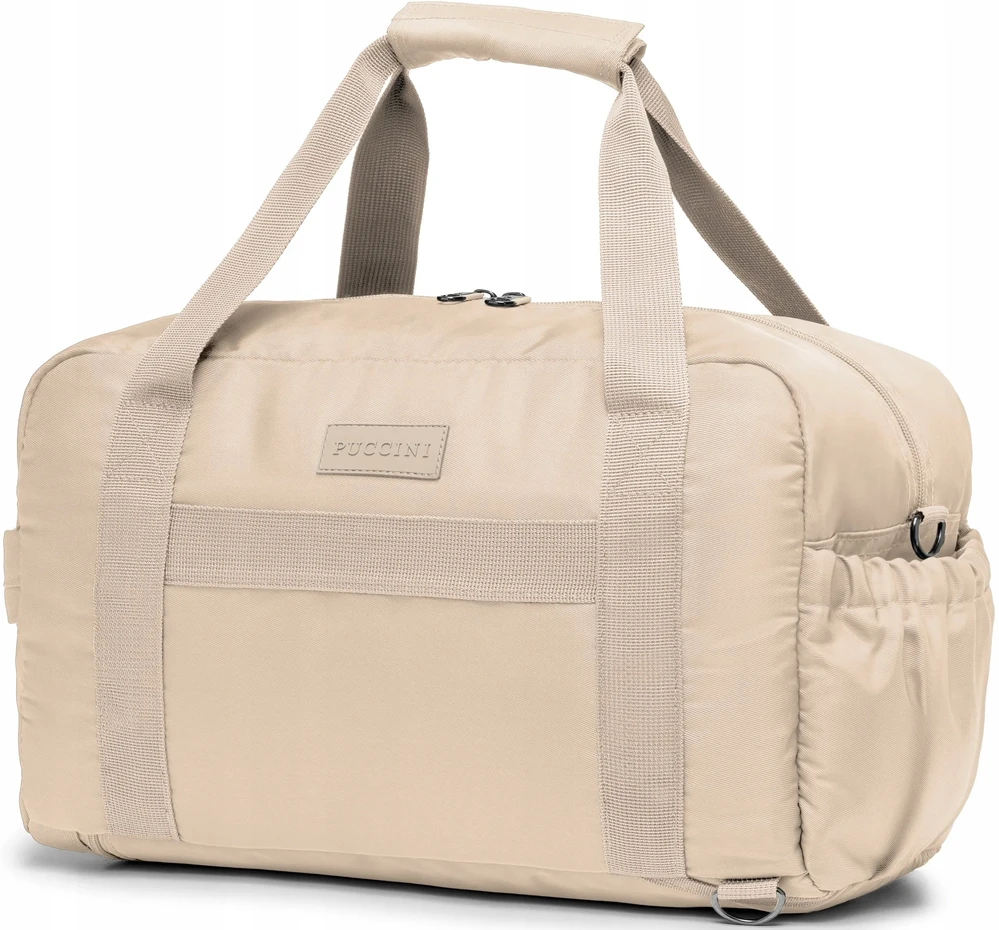 Puccini Packsy 2w1: Kelioninė rankinė-kuprinė, smėlio spalvos
