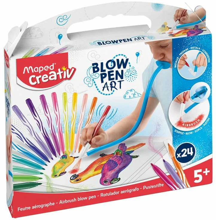 Maped CREATIV Blow Pen Art pučiamųjų flomasterių rinkinys, 24 spalvų