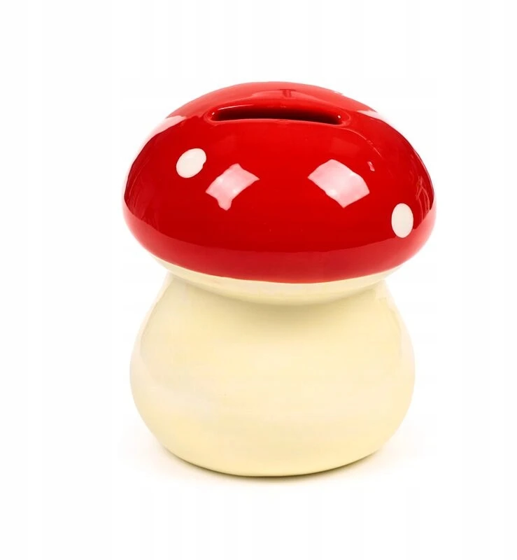 Puckator SKARBONKA CERAMICZNA MUCHOMOR FAJNY PREZENT DLA KAŻDEGO KTO LUBI OSZCZĘDZAĆ