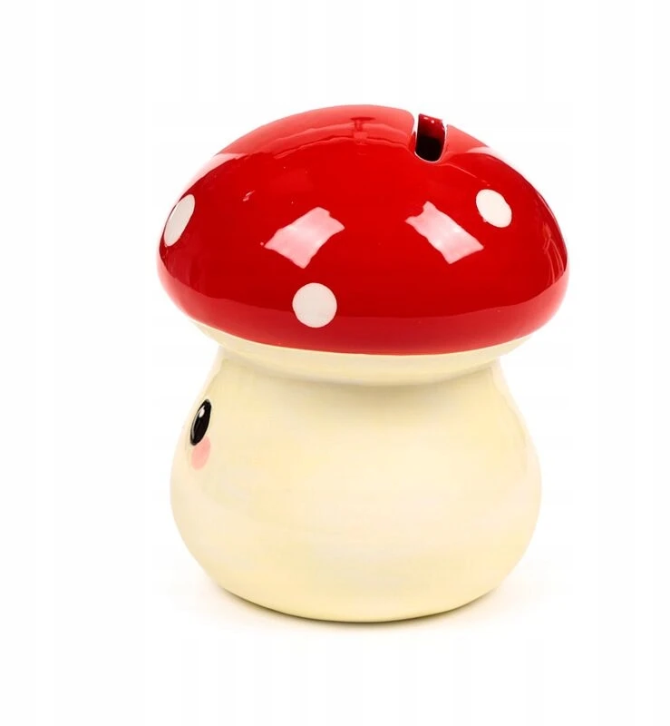 Puckator SKARBONKA CERAMICZNA MUCHOMOR FAJNY PREZENT DLA KAŻDEGO KTO LUBI OSZCZĘDZAĆ