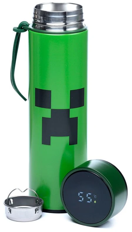 Gertuvė Puckator Termosas su termometru Minecraft Creeper 450ml