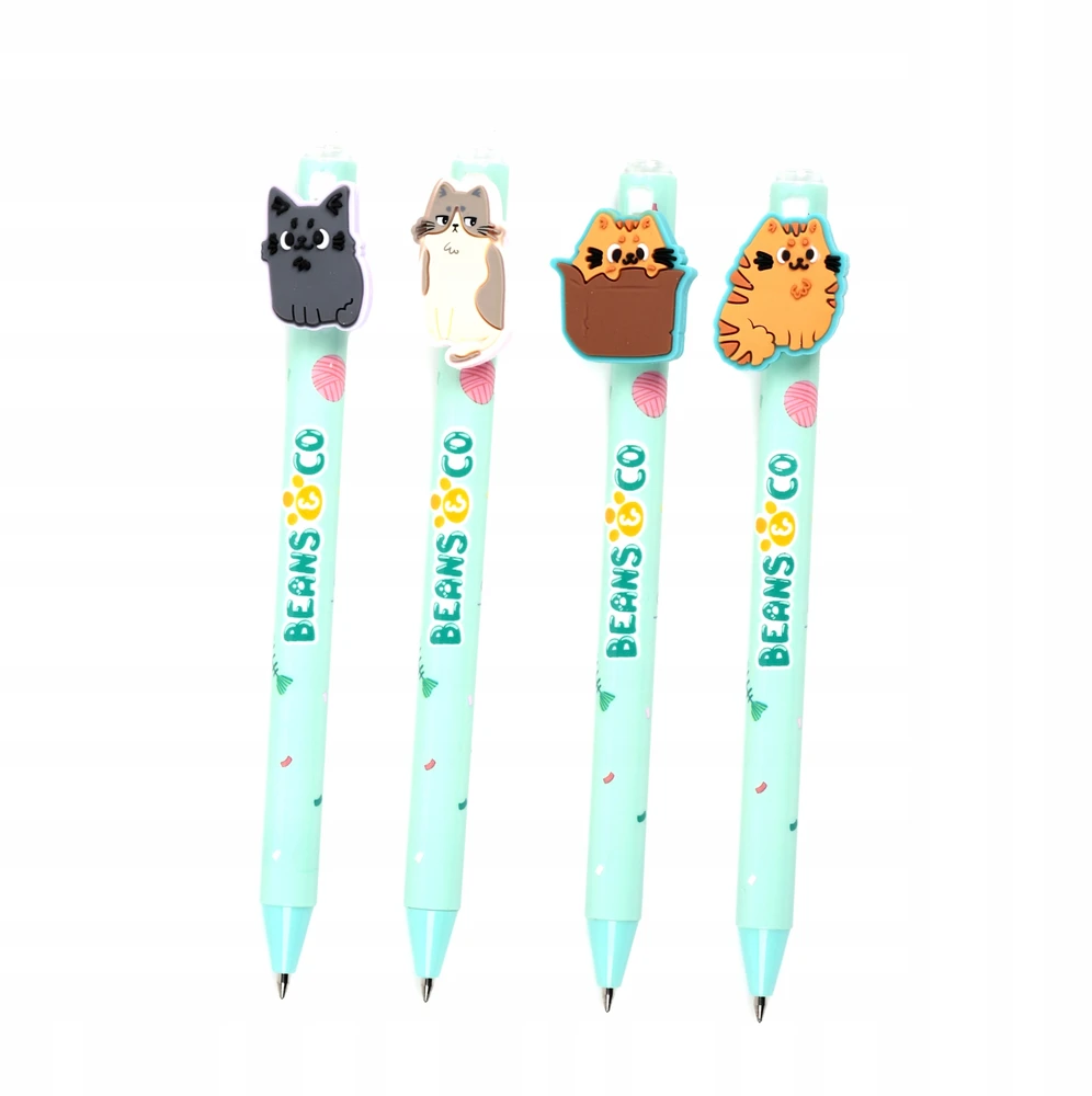 Puckator Trinamas rašiklis su Pvc dangteliu - Bean & Co Cats