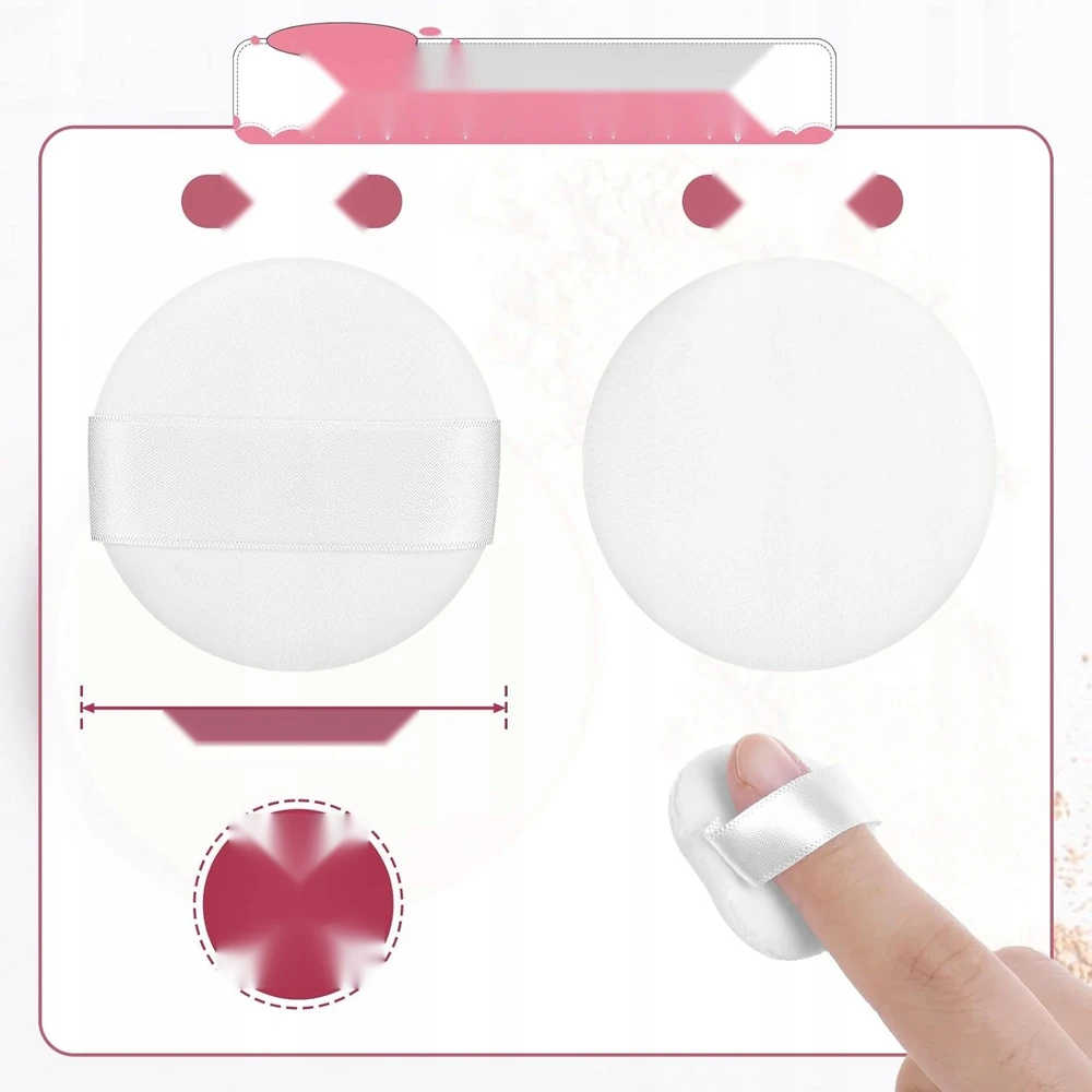 PUDROS 12 Vnt. MINI VELVET KEMPINĖS VEIDO MAKIAŽUI MINKŠTAI PATOGI