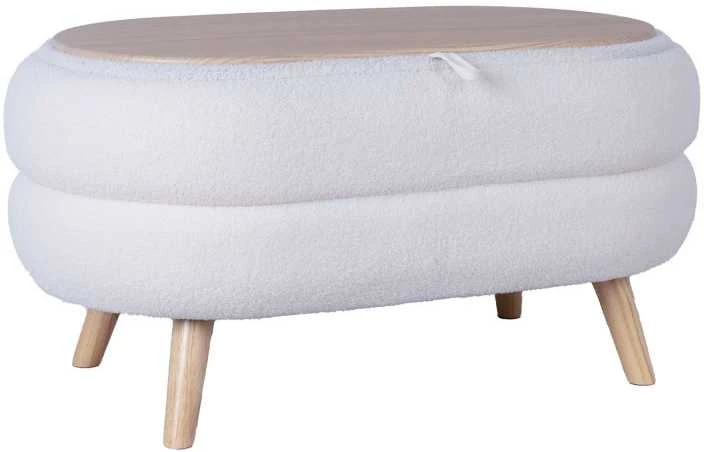 Home4You Pufas HANA Balta 87x48,5x46cm