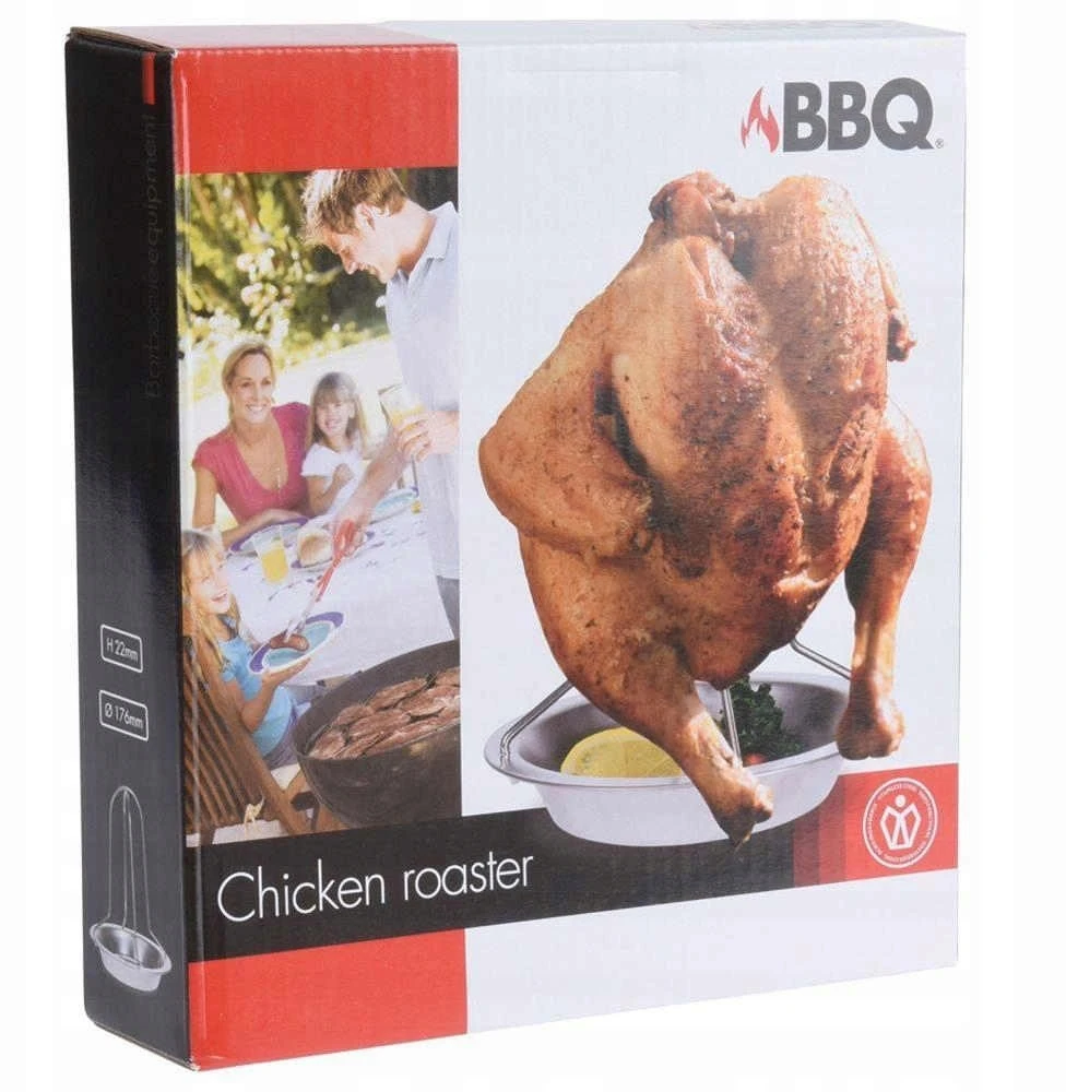 BBQ Vištos laikiklis kepimui plienas