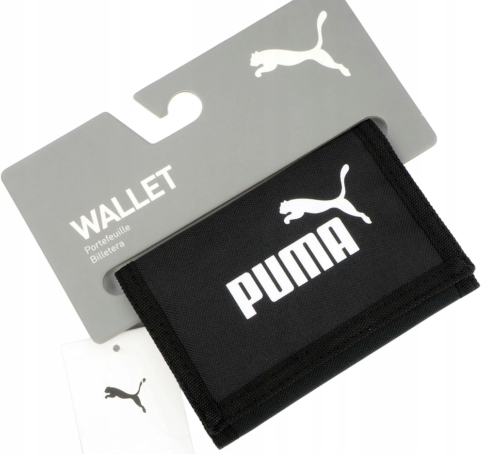 PUMA JAUNIMO PINIGINĖ MONETA Kišeninės monetos KORTELĖS Talpi STIPRI juoda