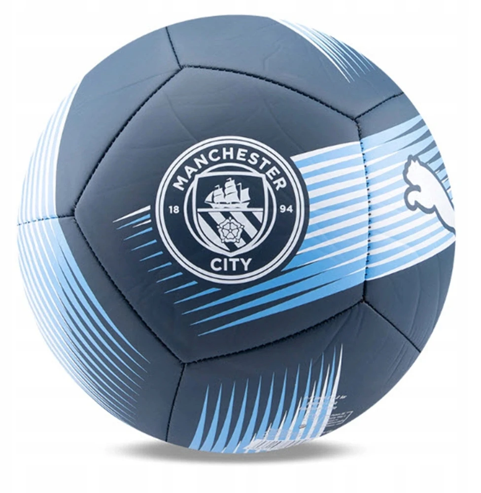 Puma Mcfc Ess Ball 08477404 futbolo kamuolys, mėlynas, 5 dydis