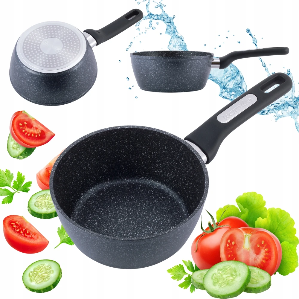PUODAS 18 cm PUODAS MARMURINIS PUODAS DUJŲ INDUKCINIS KAMILLE